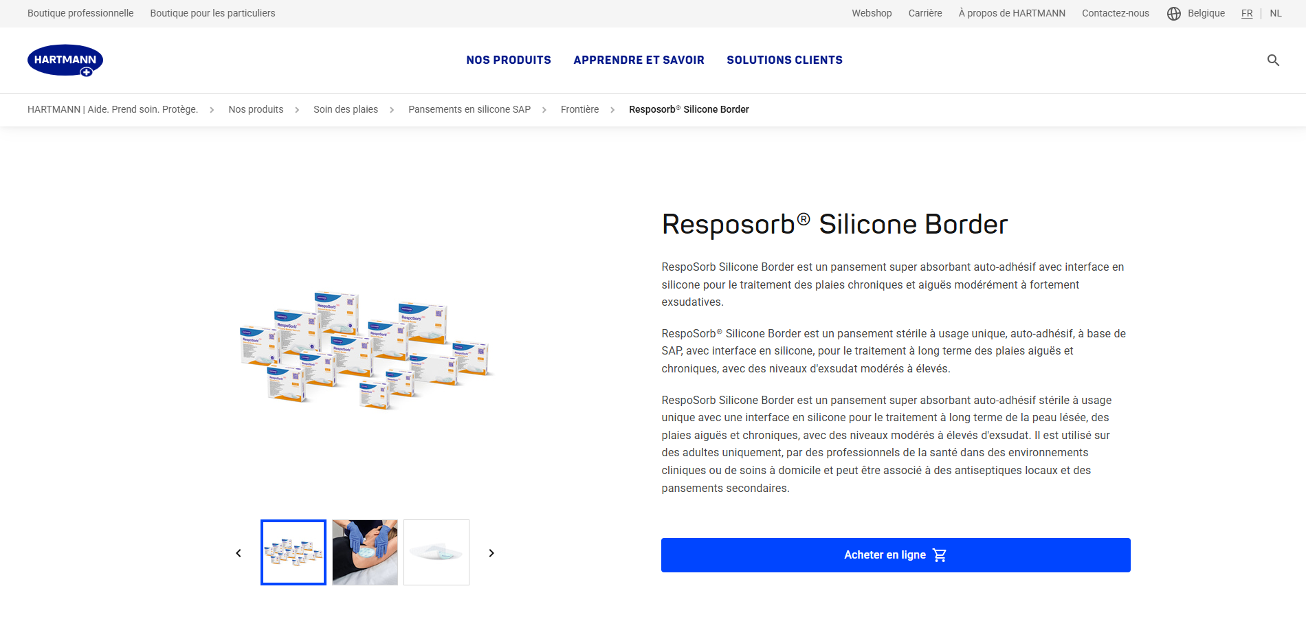 Gamme Resposorb — Hartmann